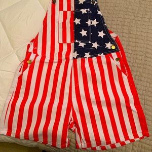 American flag overalls, Size S